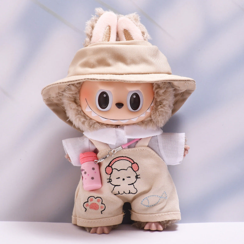 Labubu Doll Outfit - Cute Overalls & Shirt Suit for Pendant Dolls
