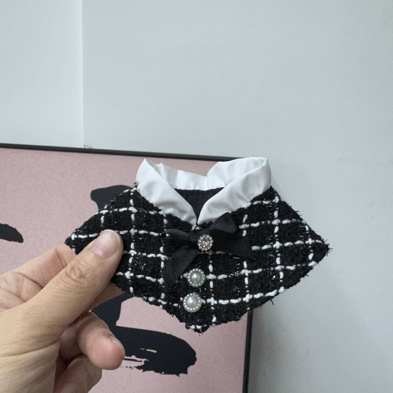 Labubu Doll Cloak - Cute Plaid Shawl for 15-20cm Vinyl Dolls