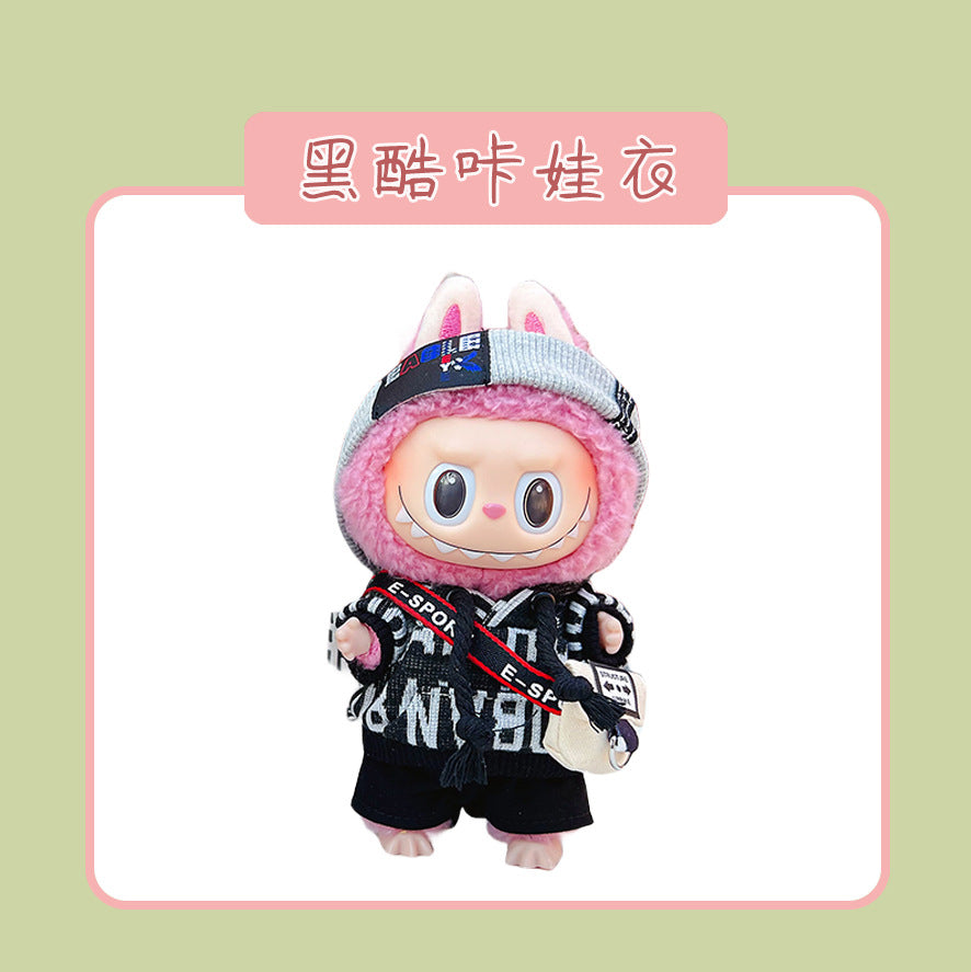 Labubu Doll Clothes for 17cm Vinyl Doll - Cute Outfits