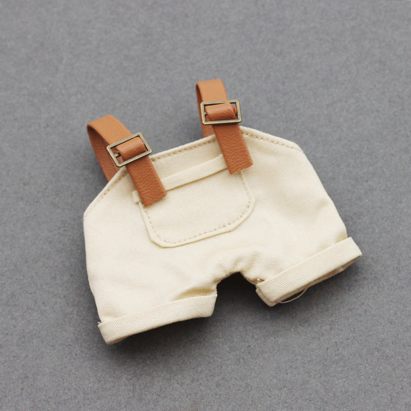 Labubu Doll Denim Suspender Pants for 17cm & 10cm Dolls