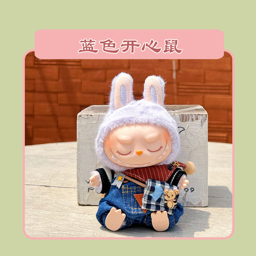 Labubu 15cm Sitting Doll Clothes - Macaron 2nd Gen Outfits