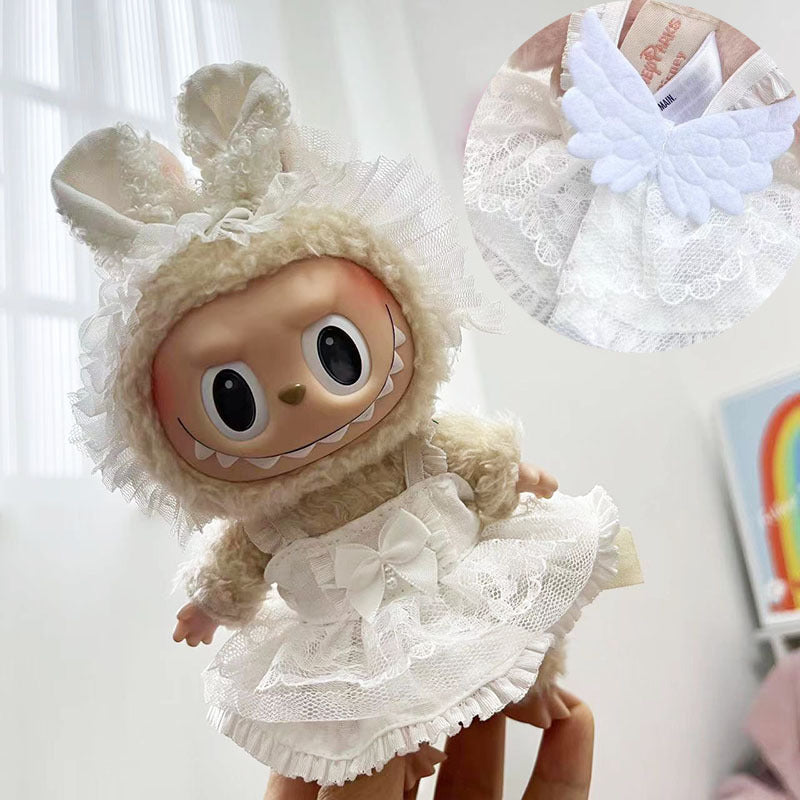 Labubu 17cm Zipper Shirt & Cute Outfits for Vinyl Doll