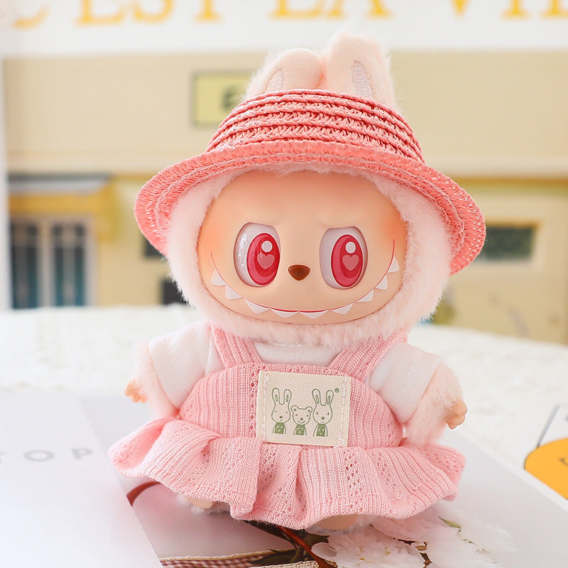 Rab cloth pendant generation two generation vinyl doll T-shirt suspenders suit doll clothes labubu doll clothes skirt