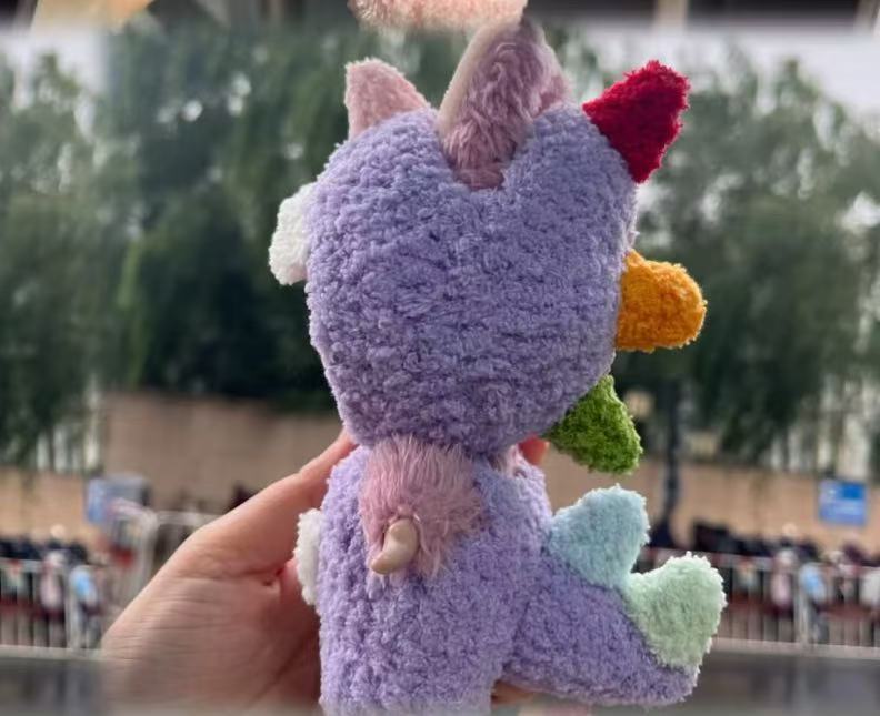 Labubu Dinosaur Outfit for 17cm Vinyl Doll - Green, Light Blue, Pink, Black, Purple