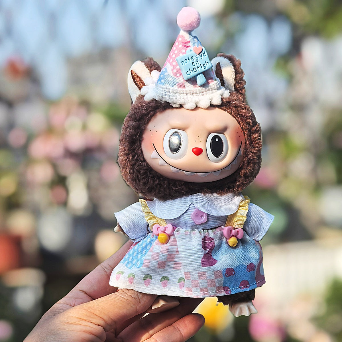 Super Q cute labubu doll 17cm pendant generation for doll plush doll vinyl face change