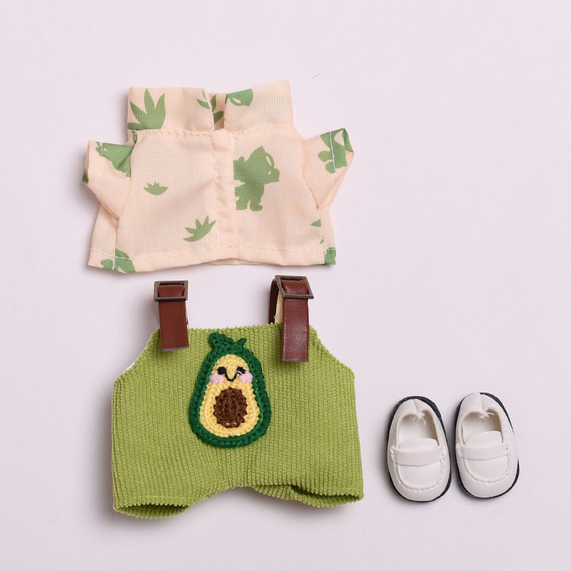 Labubu Doll Cute Overalls Two-Piece Set with Optional Shoes & Hat
