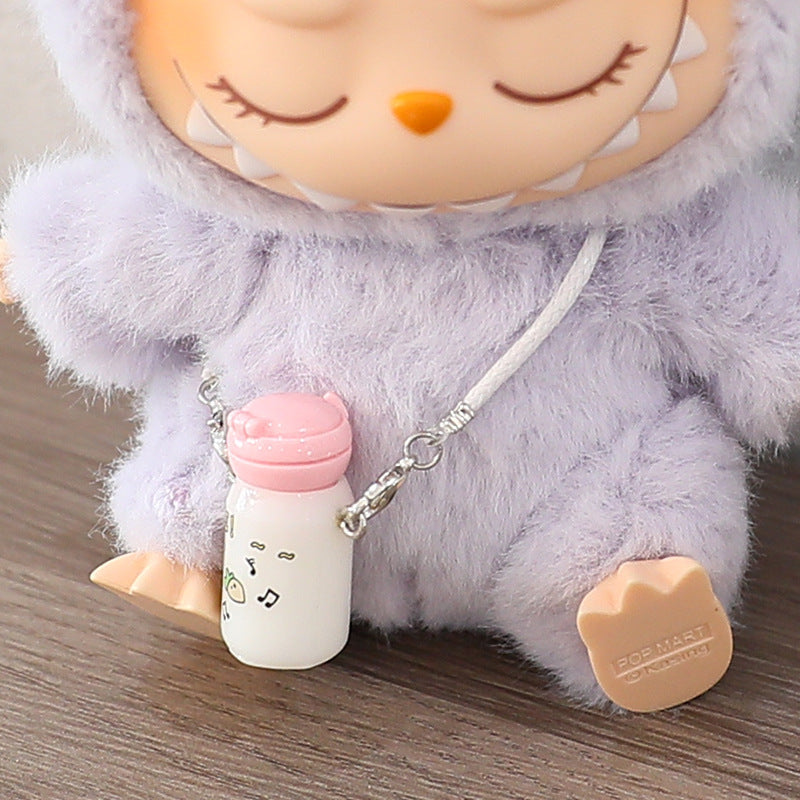 LABUBU cloth clothes sit party heart Macaron 17cm 15cm vinyl pendant hat shirt