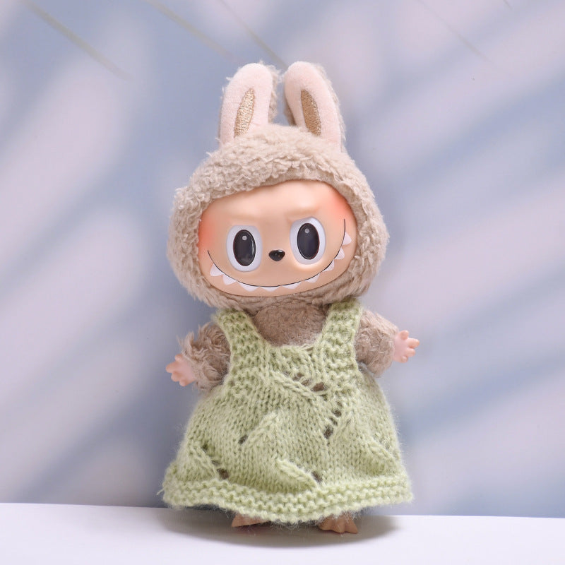 Labubu 2nd Gen Pendant Doll Wool Skirt & Bag Outfit - Baby Clothes Style