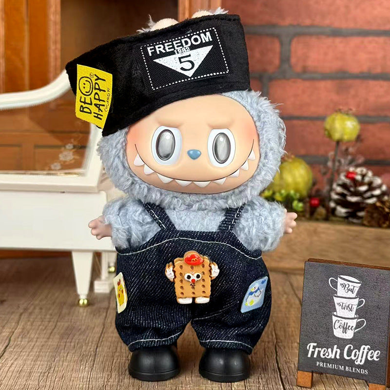 Suitable for labubu doll clothes 17cm pull cloth doll clothes small jewelry doll for suit wholesale