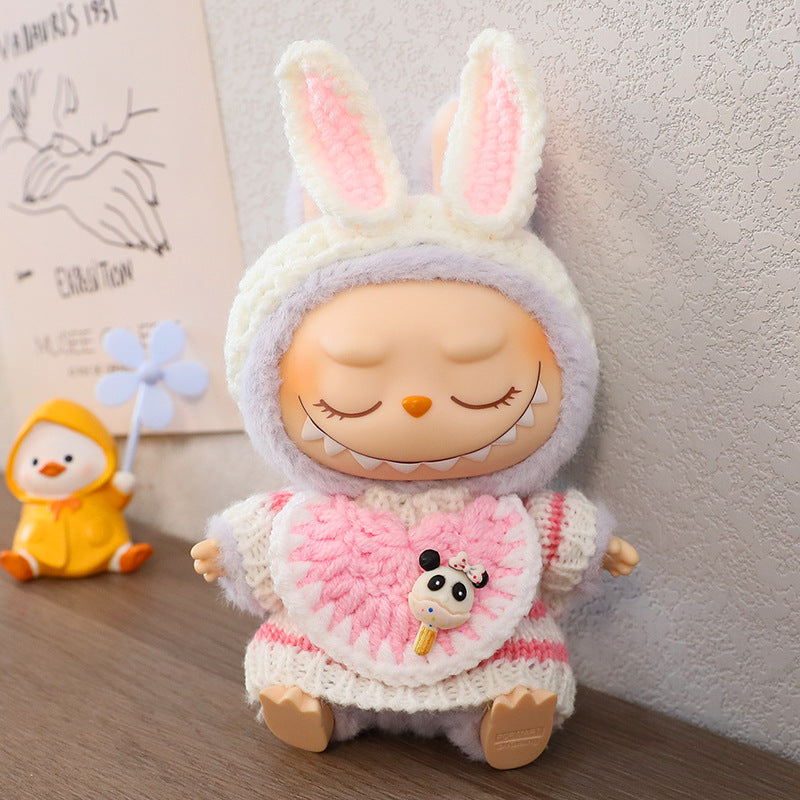 clothes only/in stock generation two generation blind box labubu cloth pendant clothes accessories autumn and winter wool sweater