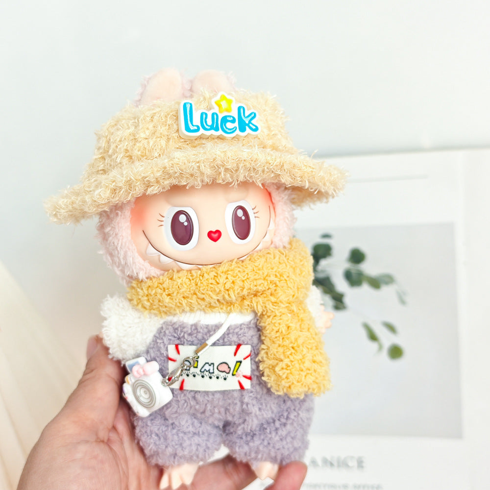 Labubu Doll Outfit Set - 15-17cm Jumpsuit, Hat & Accessories