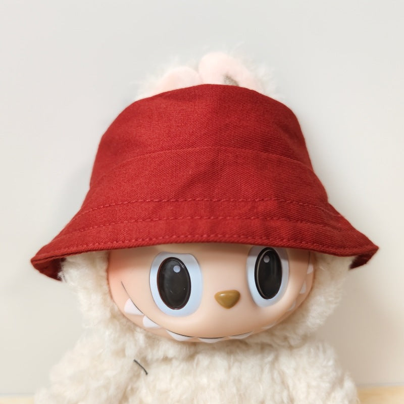 17cm Labubu Pendant Hat Labubu Fisherman Hat 10cm Cotton Doll Hat Doll Dress-Up Accessories