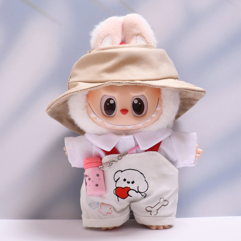 Labubu Doll Outfit - Cute Overalls & Shirt Suit for Pendant Dolls