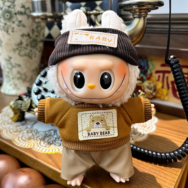 17cm Labubu Doll Baby Clothes Outfit - Casual Suit for Labubu Dolls