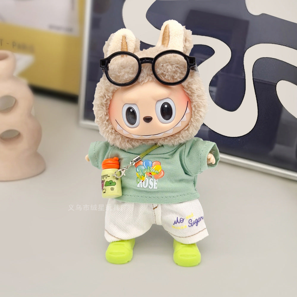 Labubu Doll Denim Outfit Set with T-Shirt & Accessories