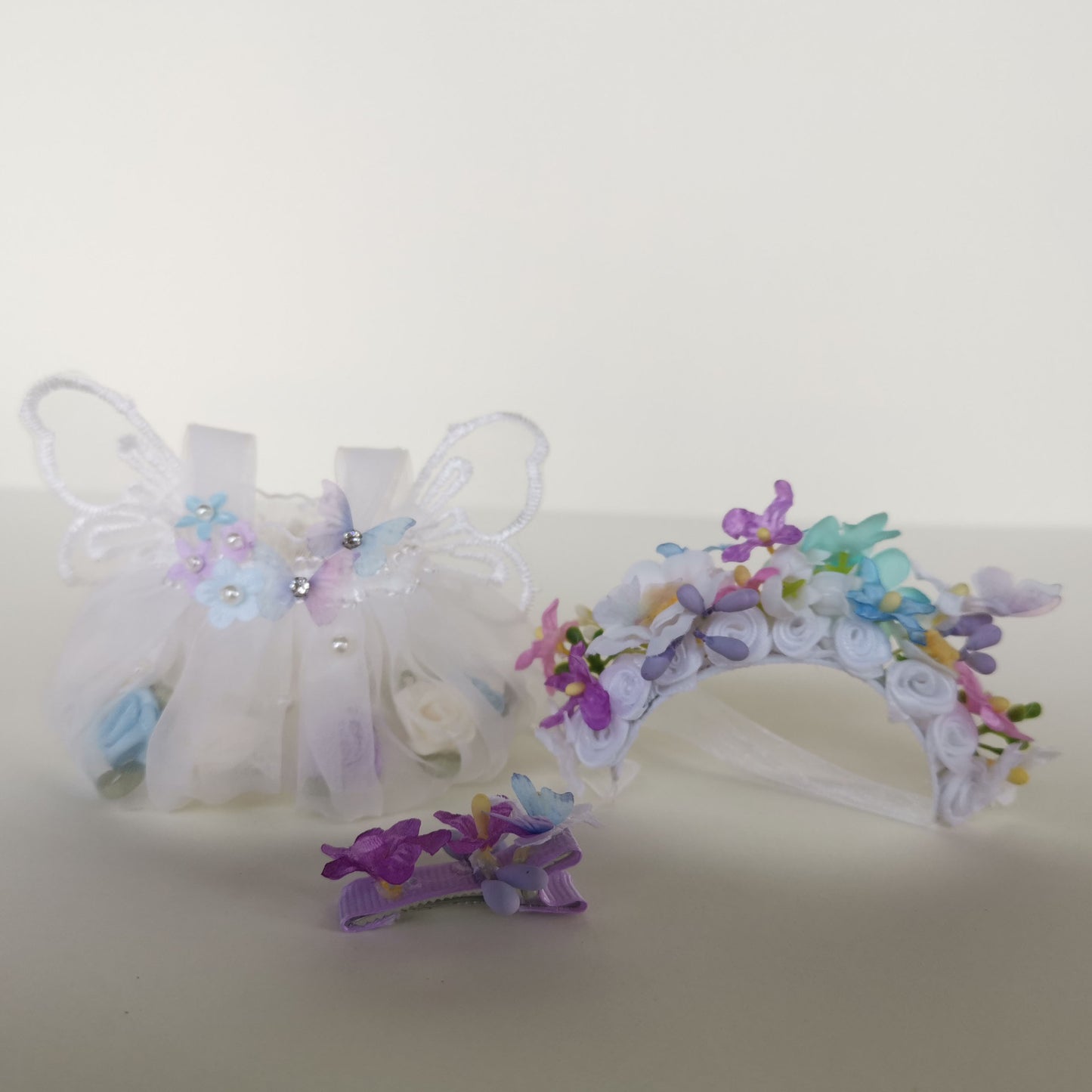 Labubu Doll Flower Fairy Skirt & Hairpin Outfit for 17cm Doll