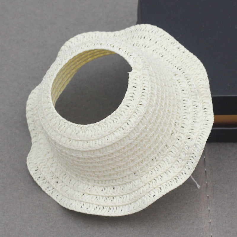 Labubu Doll Straw Hat - Woven Top Accessory for 17cm Pendant Dolls