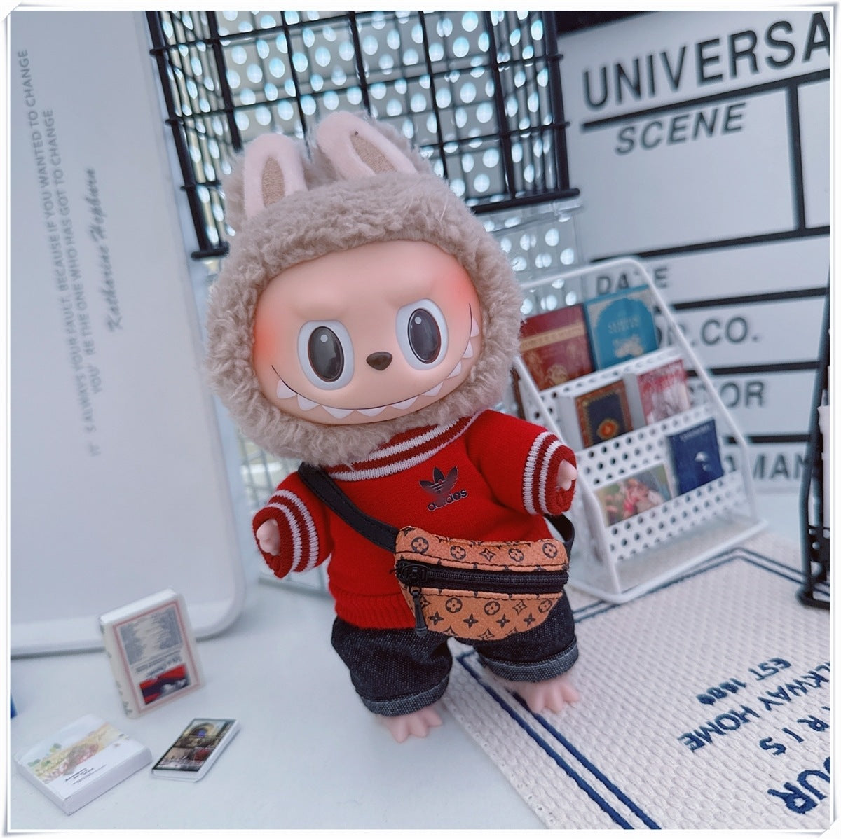 Labubu Doll Outfit - Cute Cotton Coat & Accessories for 10cm & 17cm Vinyl Dolls
