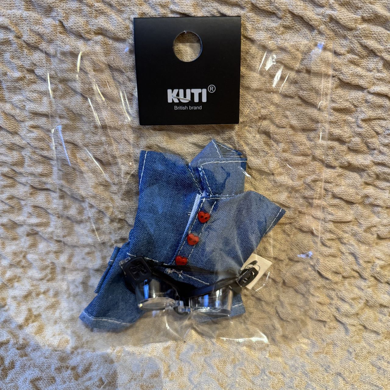 Labubu Doll Clothes with Glasses - Plaid & Denim Outfits