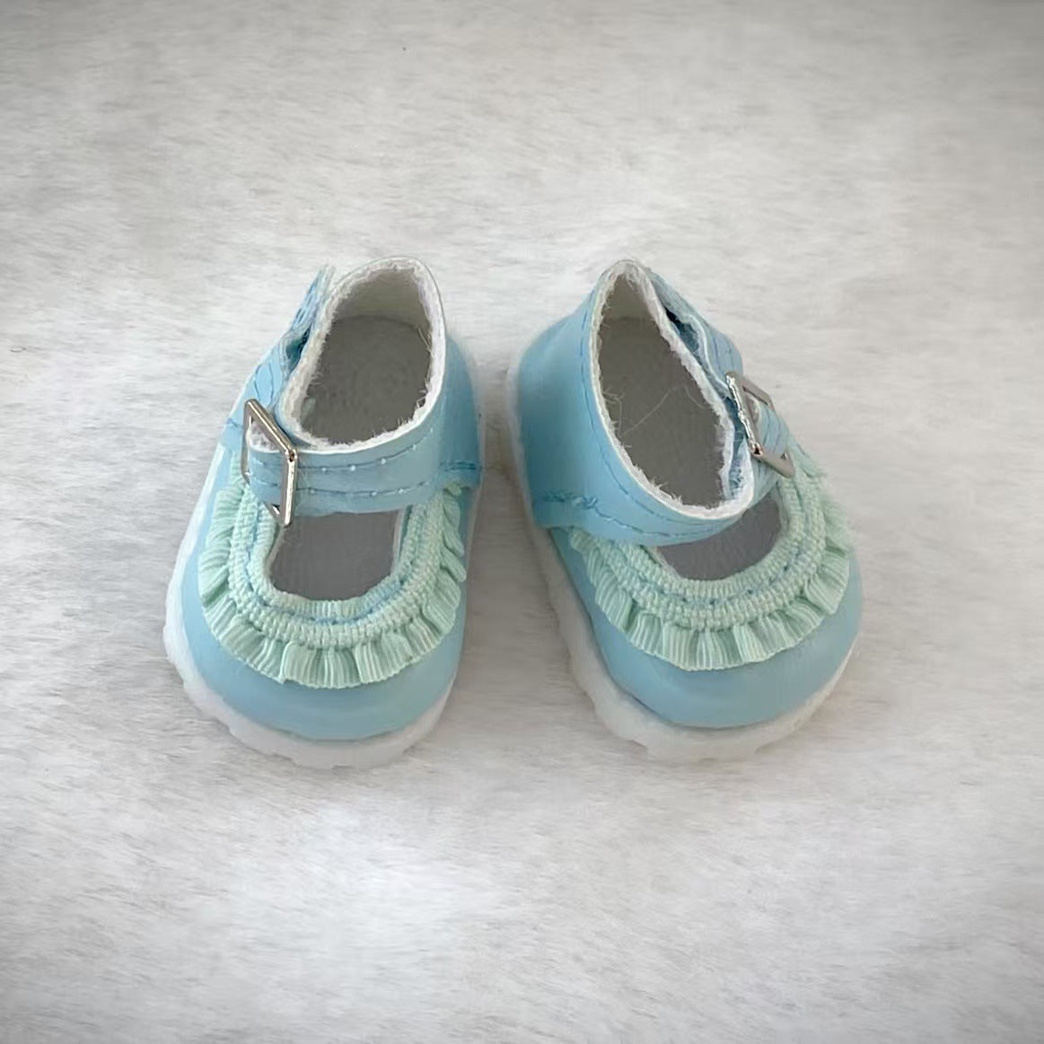 Labubu Doll Hooded Coat & Lace Shoes Set - Pink, Yellow, Blue, Green