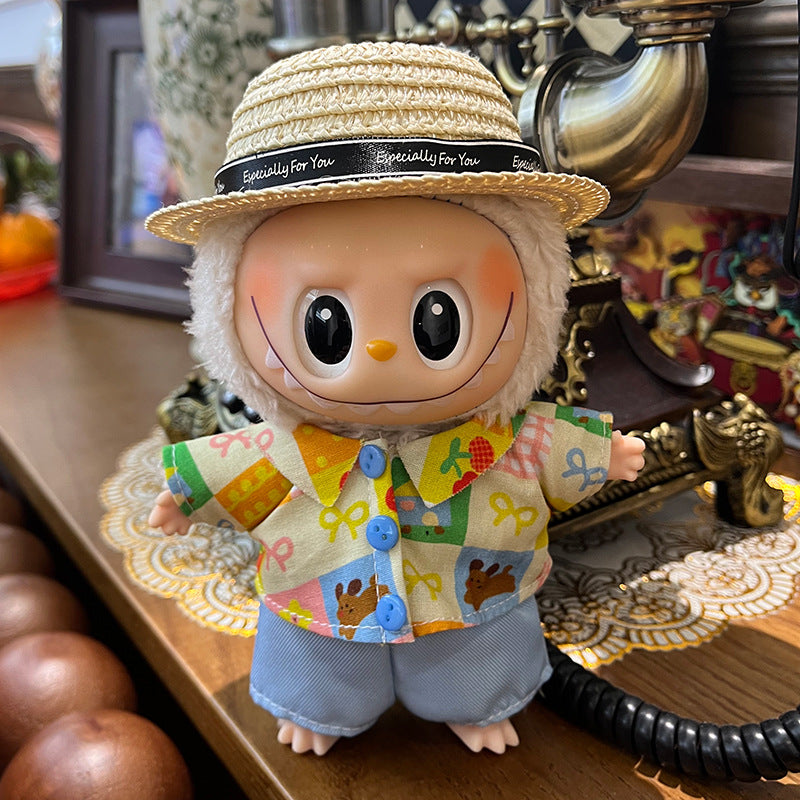 17cm Labubu Doll Baby Clothes Outfit - Casual Suit for Labubu Dolls