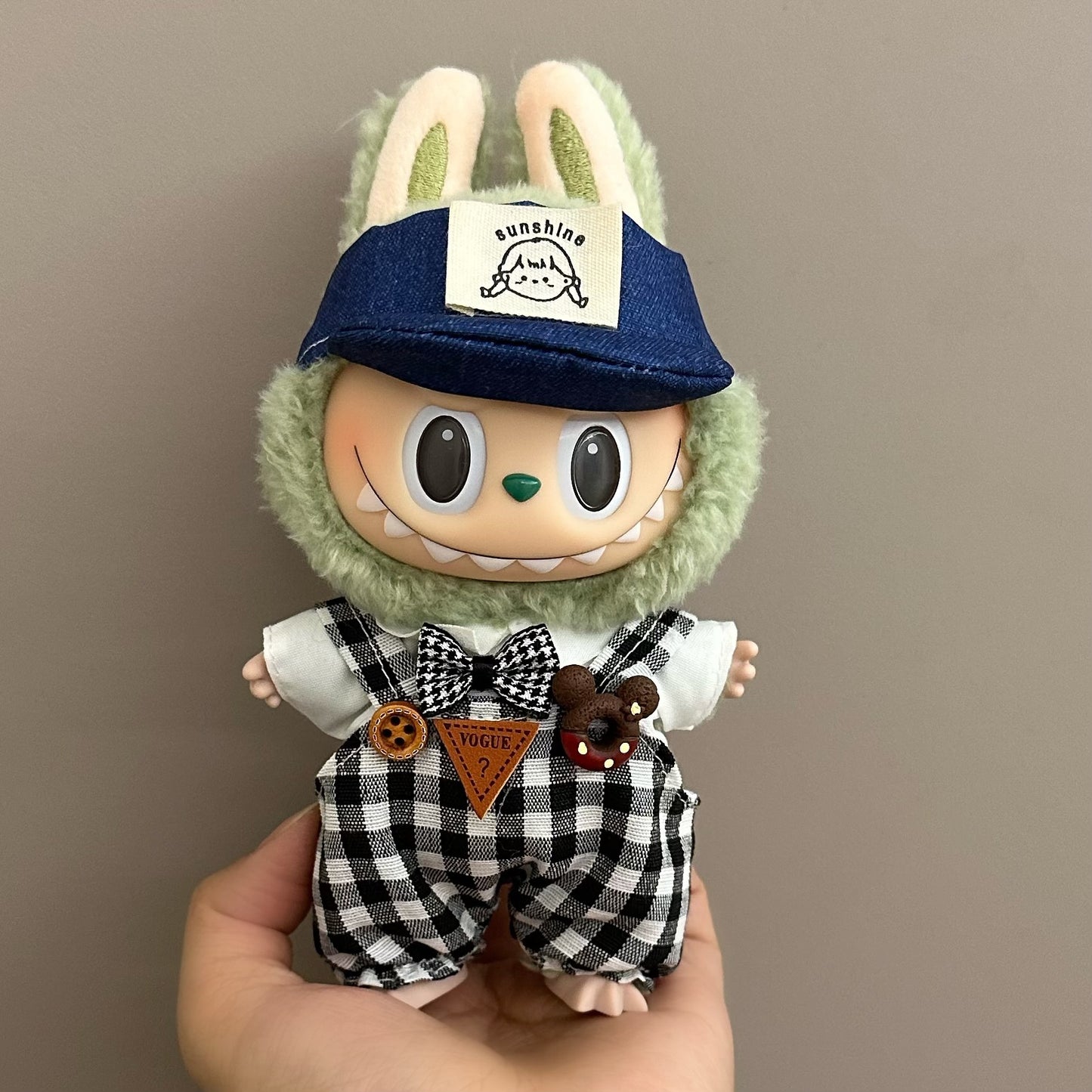 Labubu Iabubu Doll Clothes 17cm Pendant Sitting Party One or Two Generation Plush Doll suit Clothes