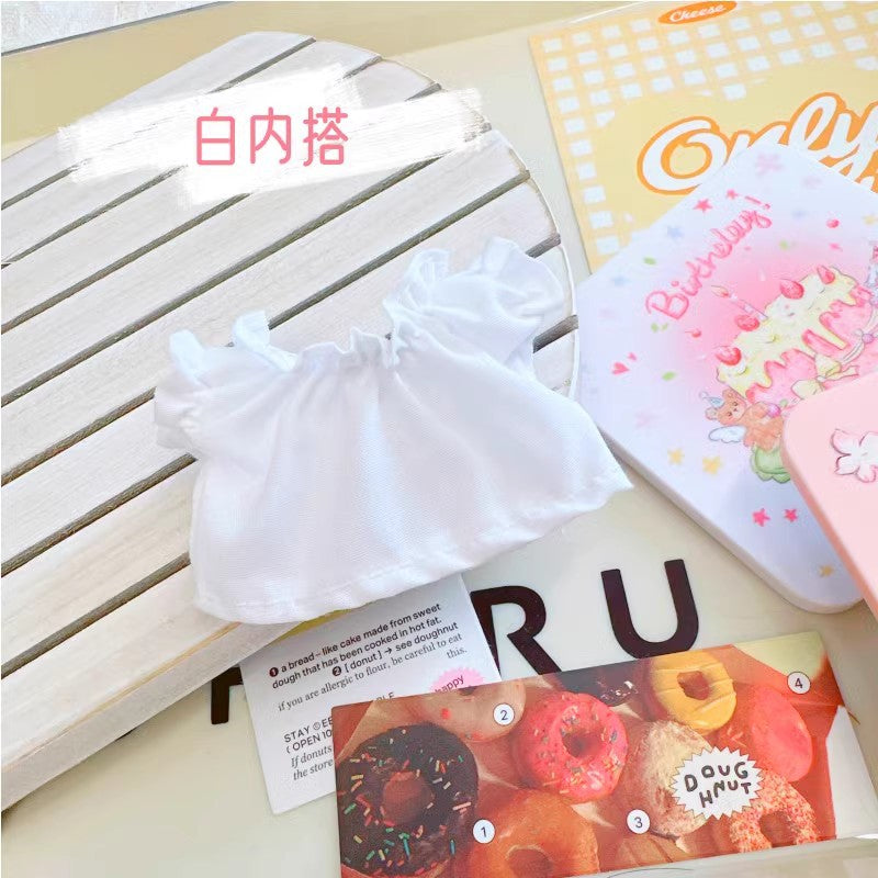 First and Second Generation Labubu Baby Clothes 17cm Labubu 10cm Cotton Doll Rabbit House Plush Hat Cute Rabbit Hat