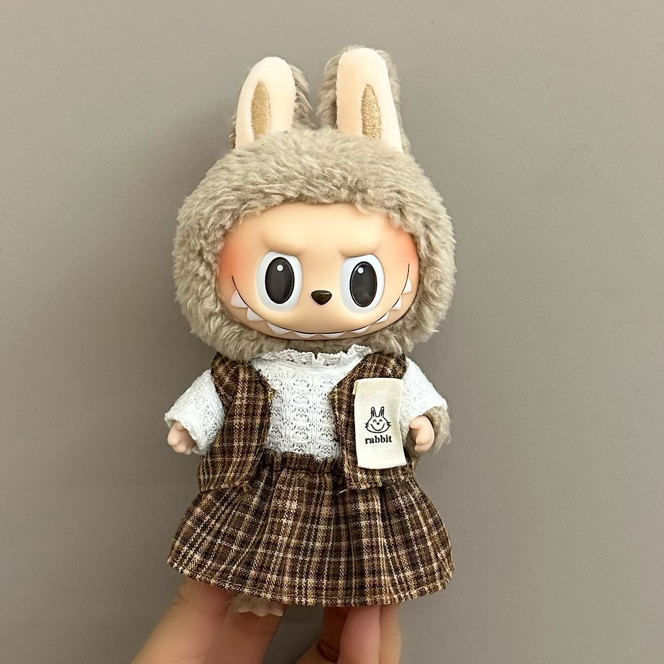 Labubu Iabubu Doll Clothes 17cm Pendant Sitting Party One or Two Generation Plush Doll suit Clothes