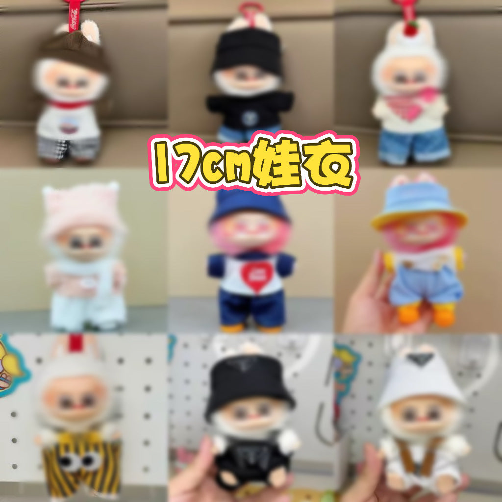 Labubu Doll Baby Clothes Outfit - 17cm Vinyl Doll Overalls Suit