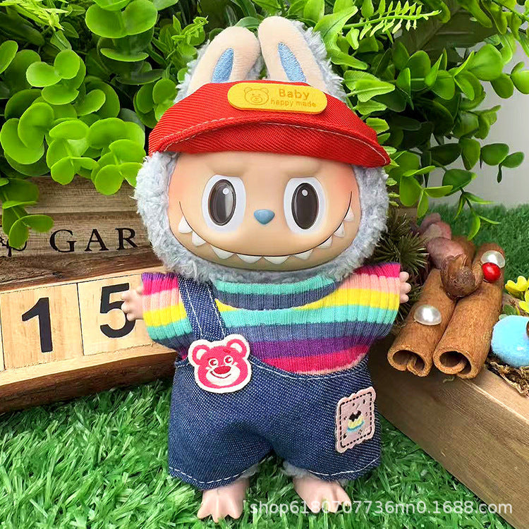 Suitable for Labubu Doll Clothes, Plush Vinyl Sitting Party First, Second and Third Generation Replacement Skirt Suit