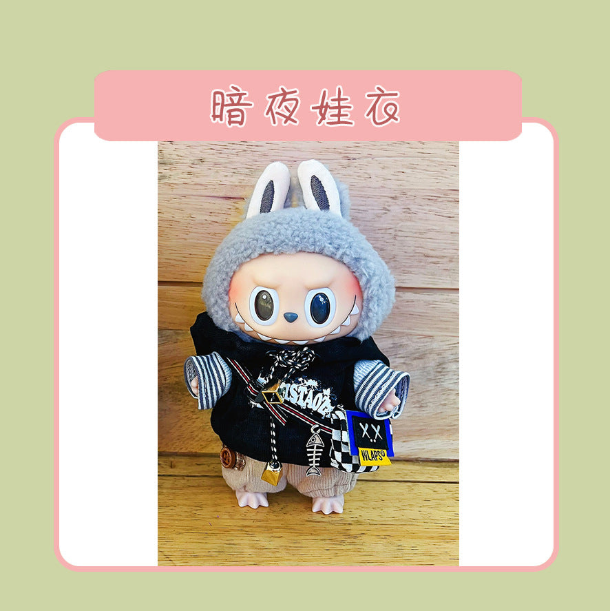Labubu Doll Clothes for 17cm Vinyl Doll - Cute Outfits