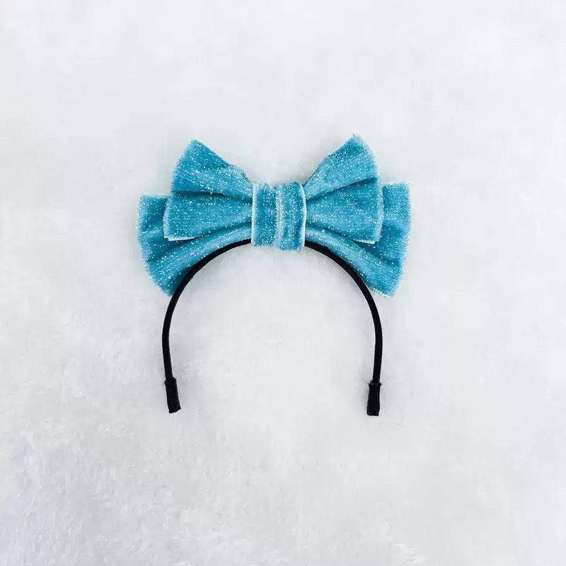 Labubu Doll Headband - Sparkling Velvet Party Accessories for Vinyl Dolls