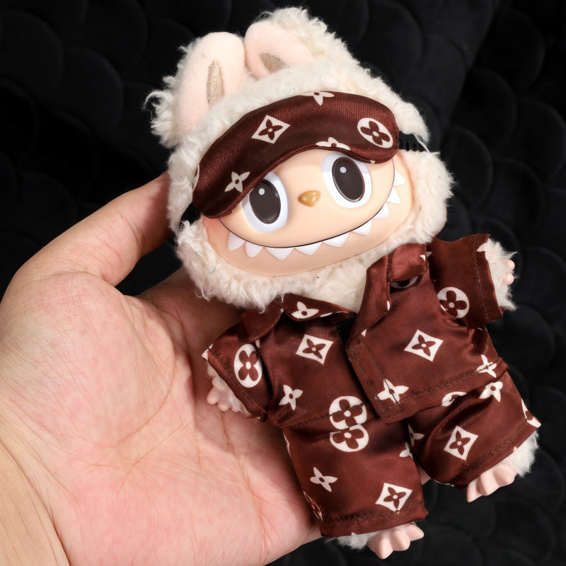 Labubu Labubu Doll Clothes suit First and Second Generation Sitting Party 17cm Vinyl Plush Doll Clothes Slip Skirt