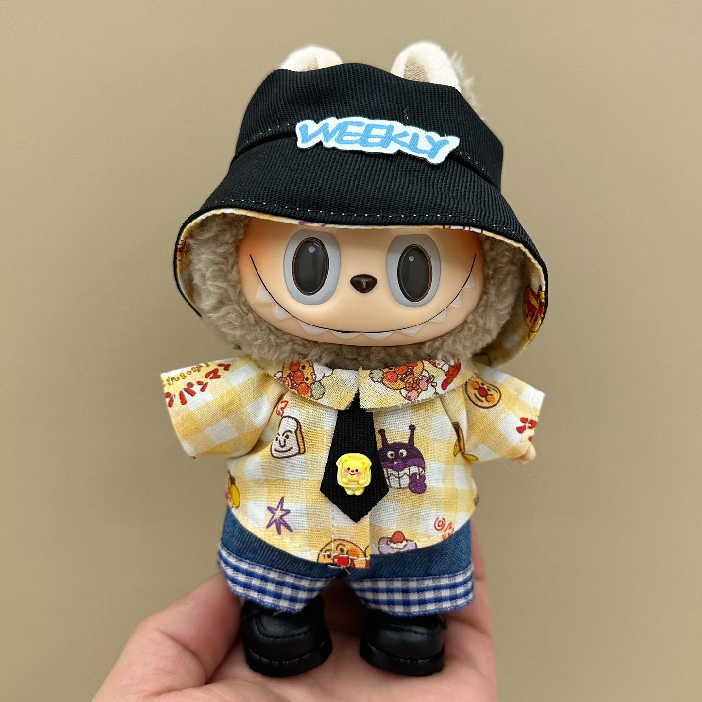 labubu doll clothes 17cm pull cloth clothes blind box doll skirt suit cute dress toy cross-border wholesale