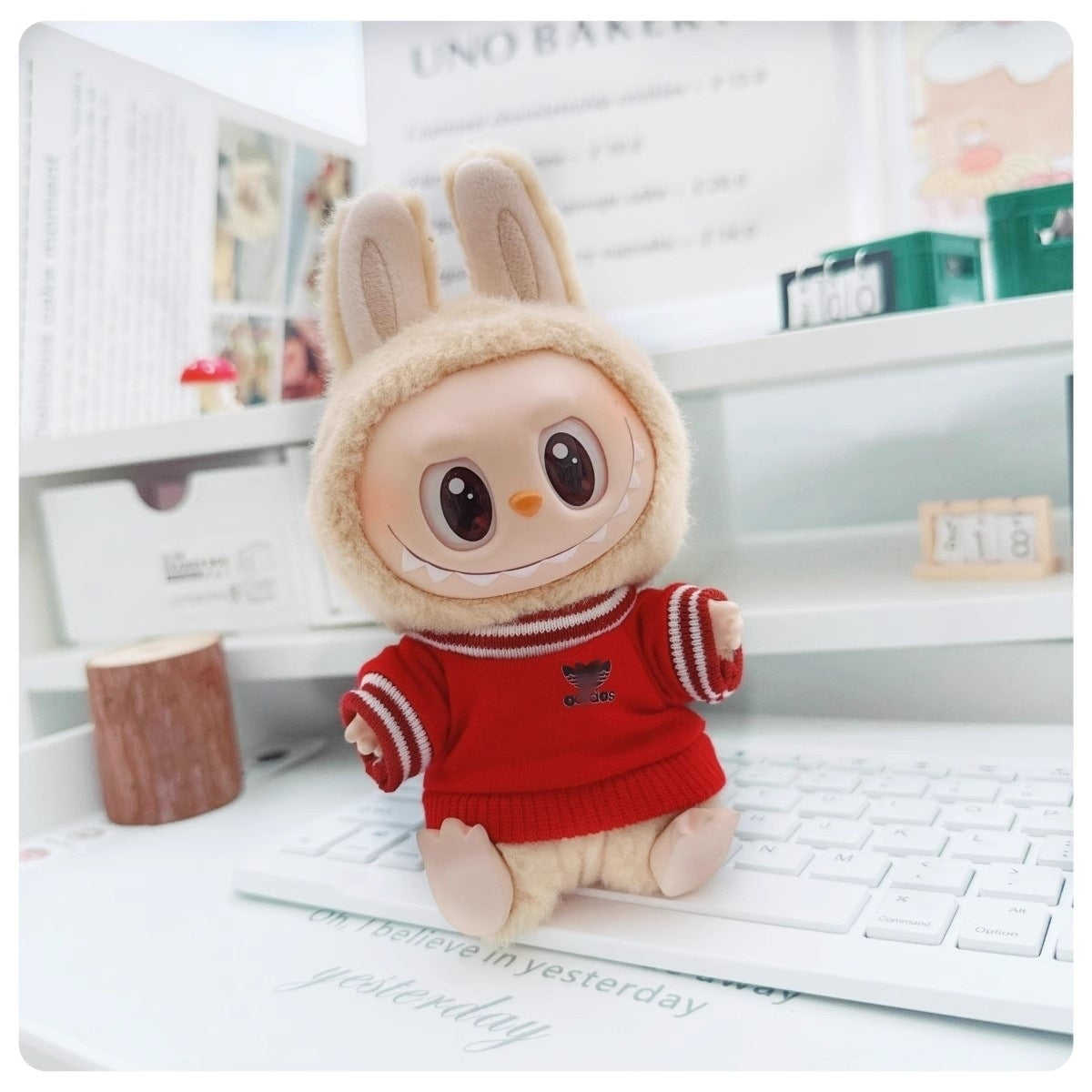 Labubu Doll Outfit - Cute Cotton Coat & Accessories for 10cm & 17cm Vinyl Dolls