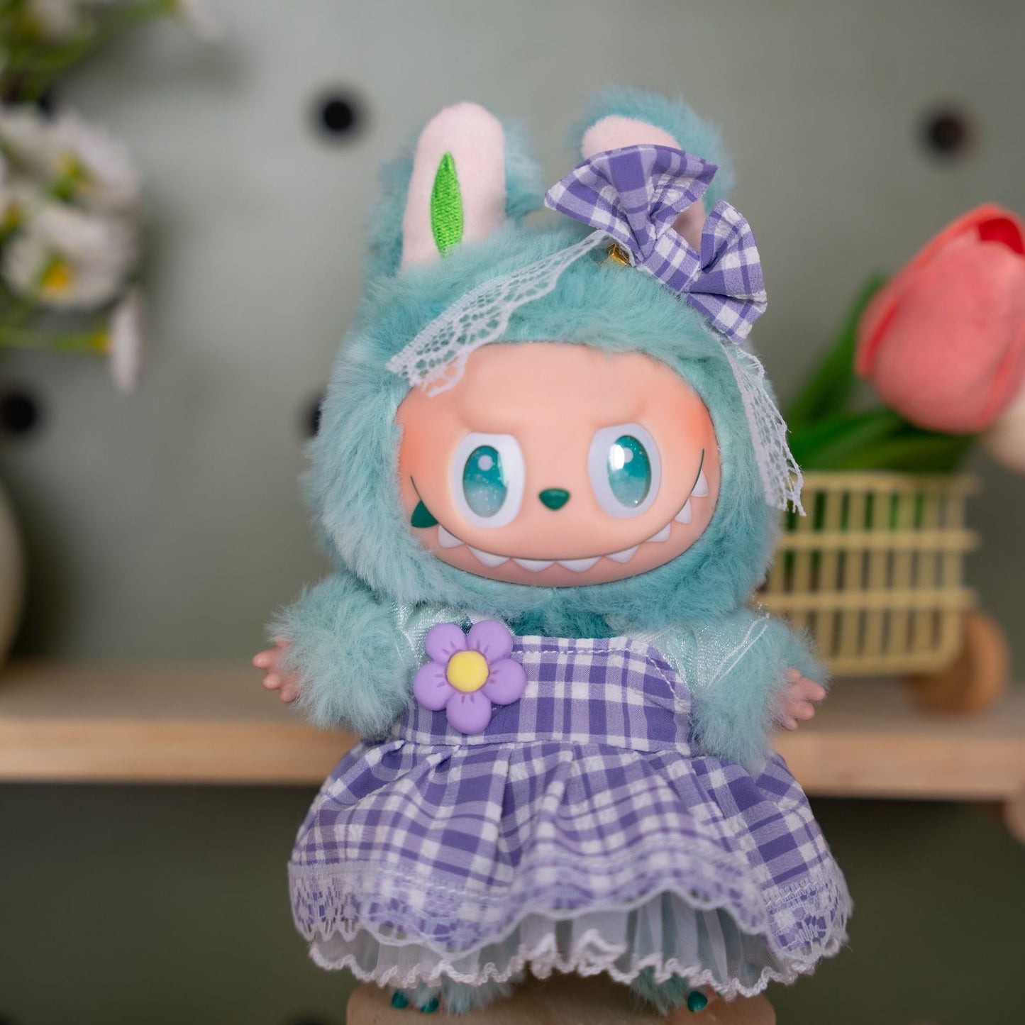 Labubu Doll Summer Dress Outfit for 17cm Vinyl Dolls