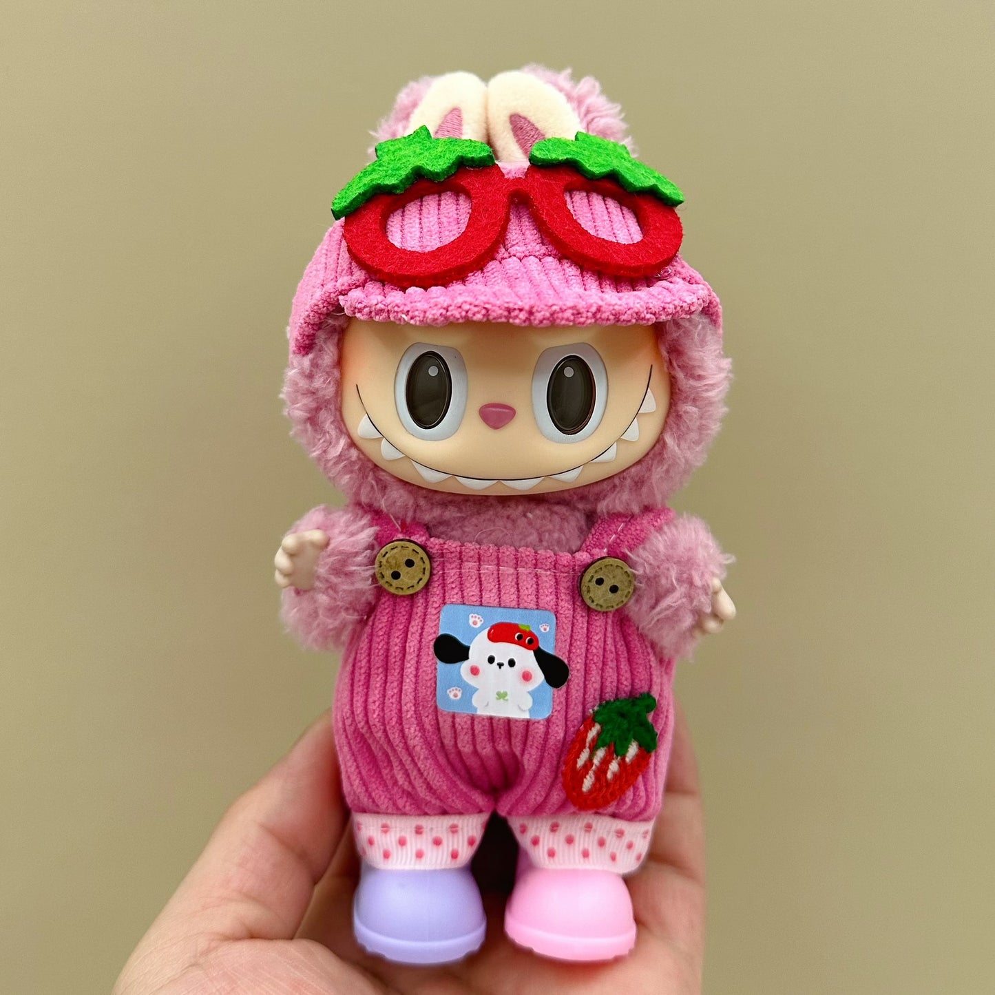 labubu doll clothes 17cm pull cloth clothes blind box doll skirt suit cute dress toy cross-border wholesale