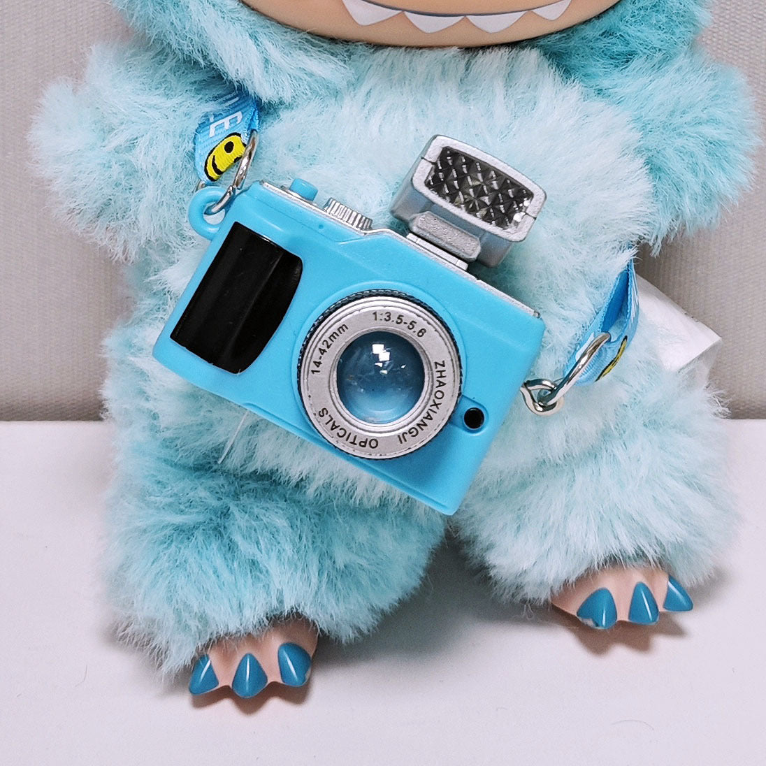 Labubu Doll Mini Camera Pendant - Black, Pink, Blue, Yellow
