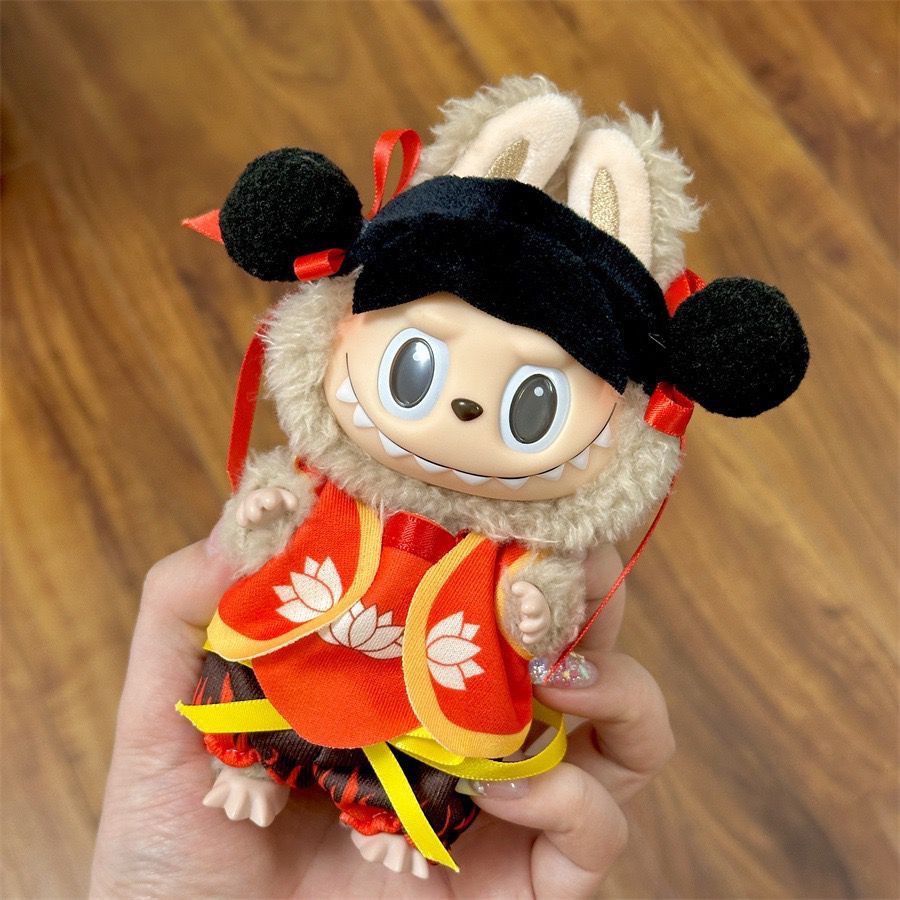 17cm Labubu Pendant Wearing Baby Clothes high quality Labubu Blind Box Pendant Doll Clothes Decorative suit