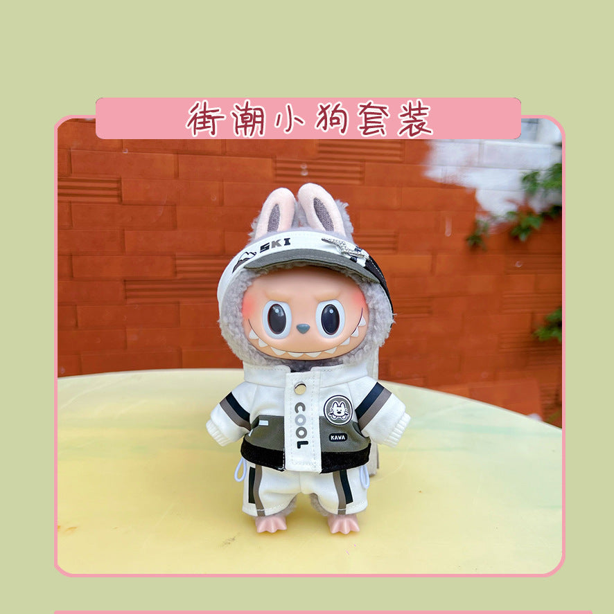 17cm Labubu Doll Clothes & Accessories - Macaron Style