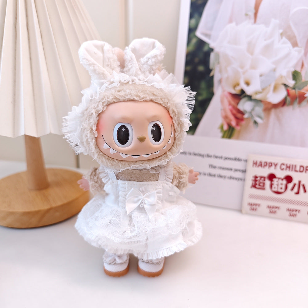 Labubu Doll Wedding Dress & Outfit Set for 17cm Vinyl Doll