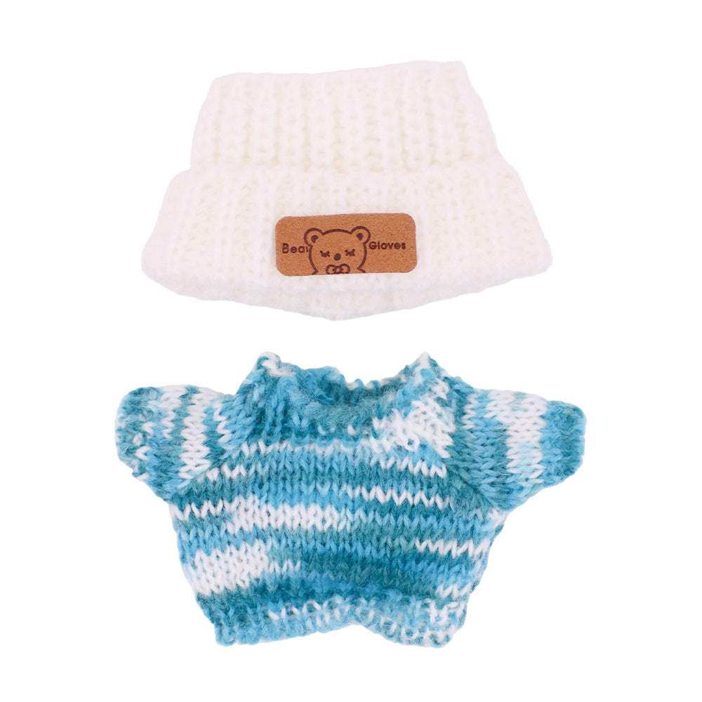 Labubu Doll Cute Sweater Outfit for 17cm Vinyl Doll - Macaron Colors