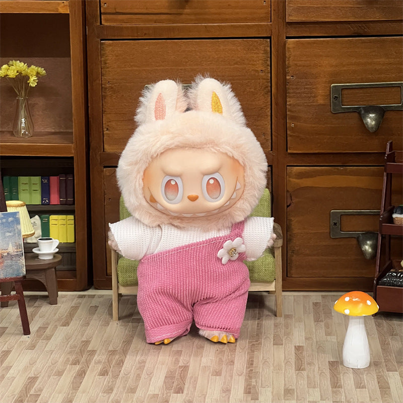 Labubu Doll Clothes 17cm Pendant First, Second and Third Generation Vinyl Plush Doll Replacement Clothes Set Wholesale