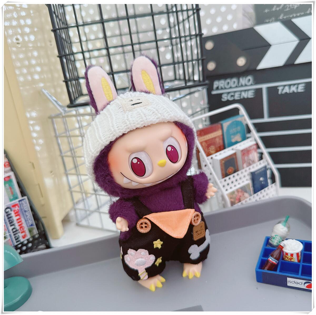 Labubu Doll Outfit - Cute Strappy Pants & Overalls for 10cm & 17cm Dolls