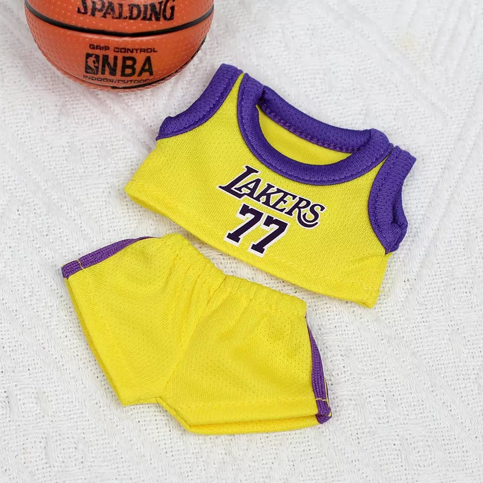 Labubu Doll Basketball Jersey Outfit for 17cm Vinyl Doll
