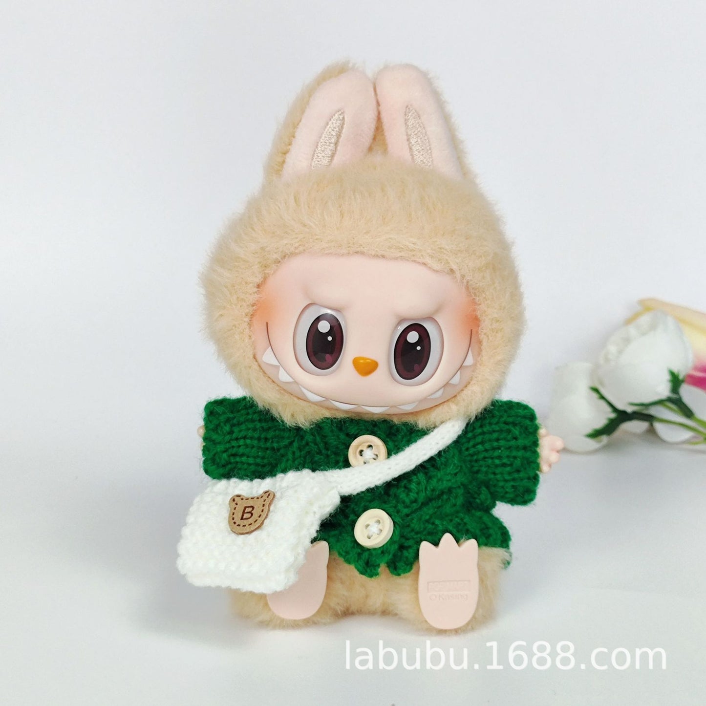 Labubu Doll Outfit - 17cm Sweater, Skirt & Bag Set for 1st-3rd Gen