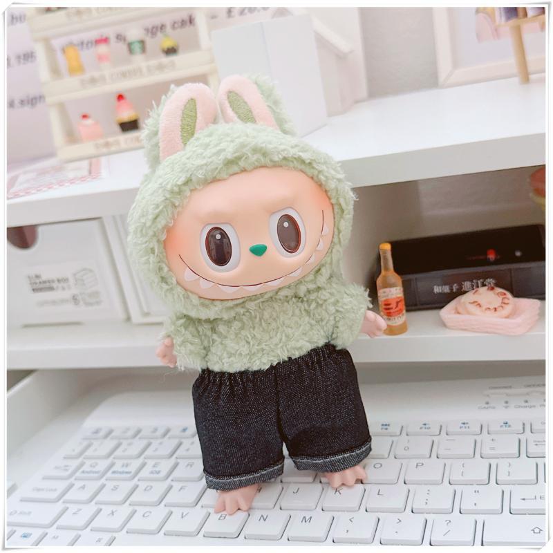 Labubu Doll Outfit - Cute Cotton Coat & Accessories for 10cm & 17cm Vinyl Dolls