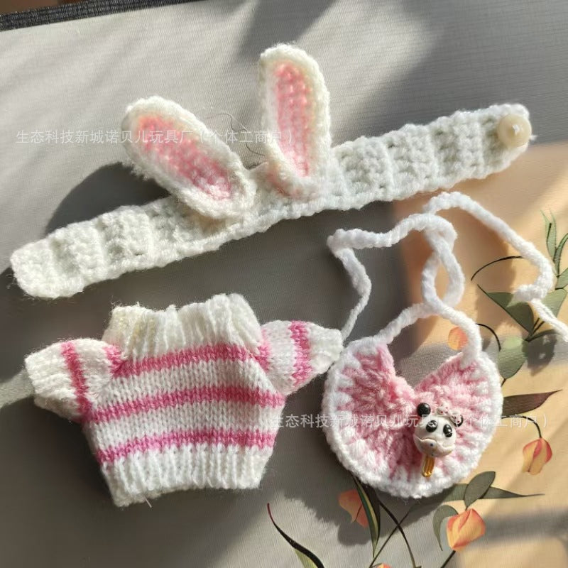 17cm Rab Cloth Doll Clothes Wedding Dress Suit Sweater Hand-made Doll Cute Pendant Doll Clothes