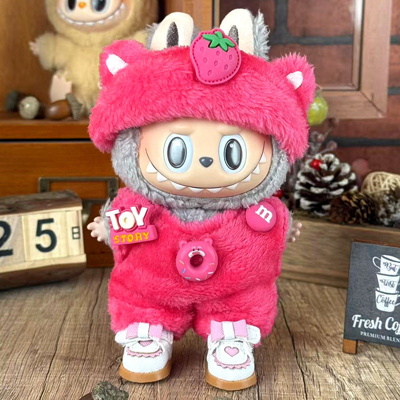 Suitable for labubu doll clothes 17cm pull cloth doll clothes small jewelry doll for suit wholesale
