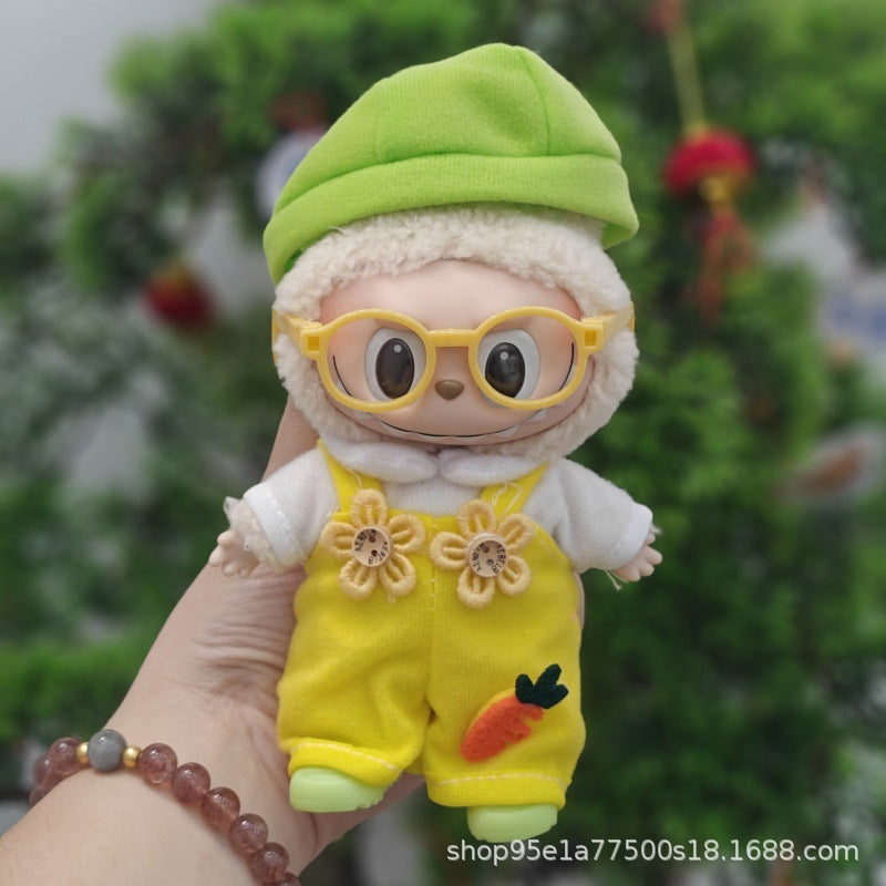 Labubu Doll Clothes for 17cm Plush Doll - Cute Dress-Up Outfits